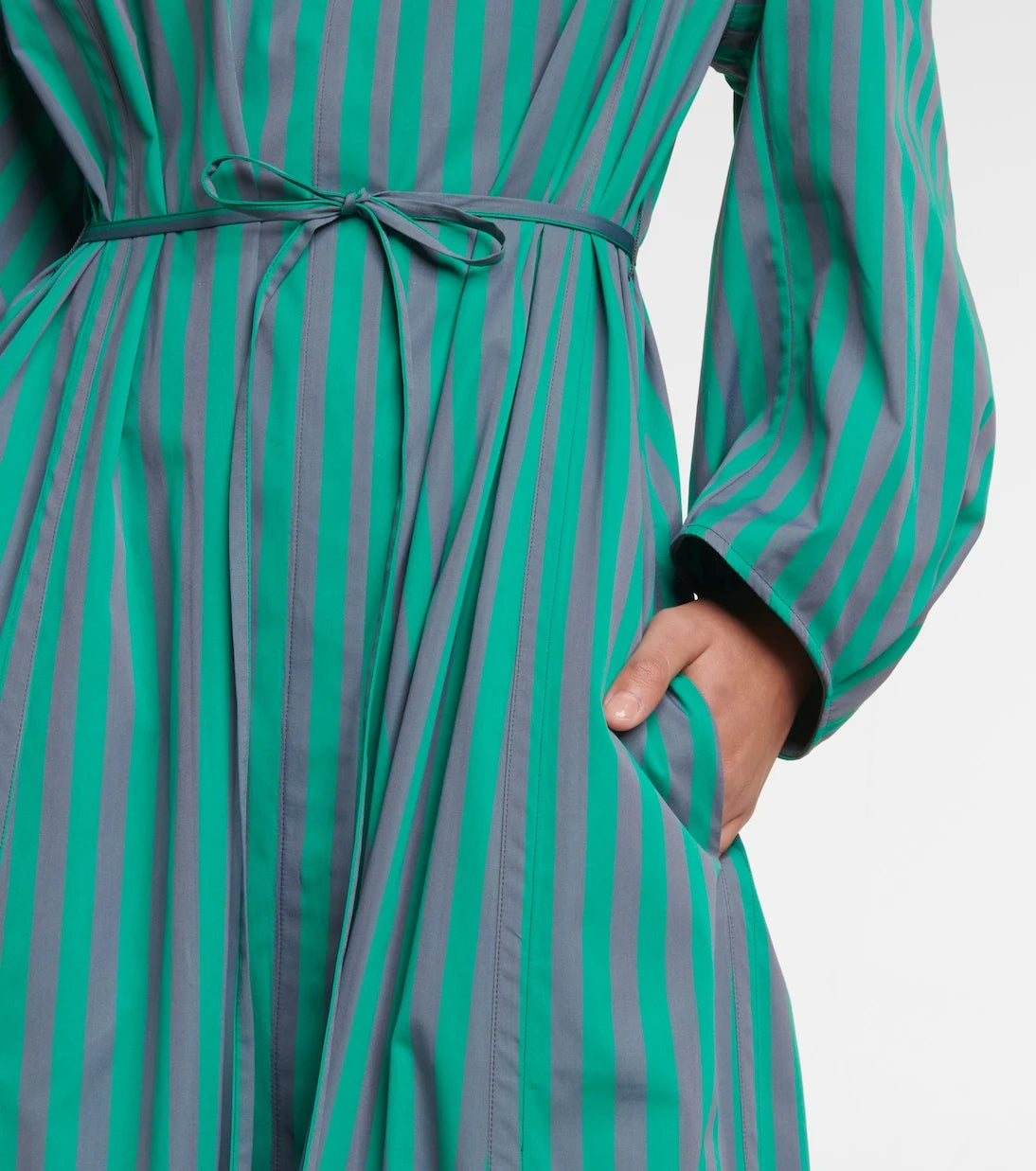 Jil Sander - Striped cotton midi shirt dress