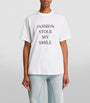 Victoria Beckham White Graphic Slogan T-Shirt