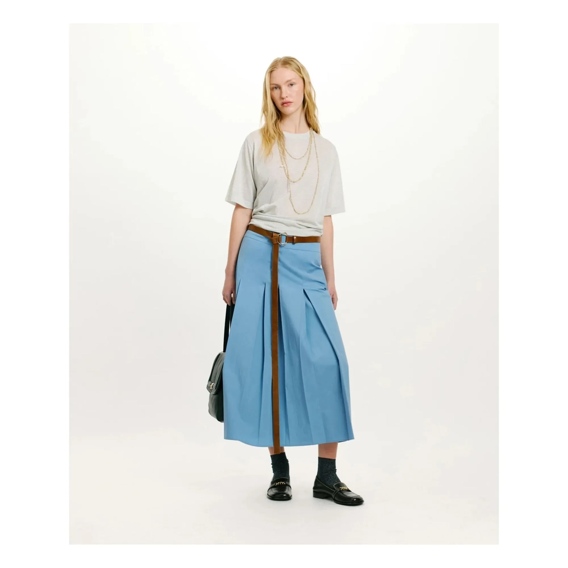 Momoni - Iora Metallic T-shirt | Light grey