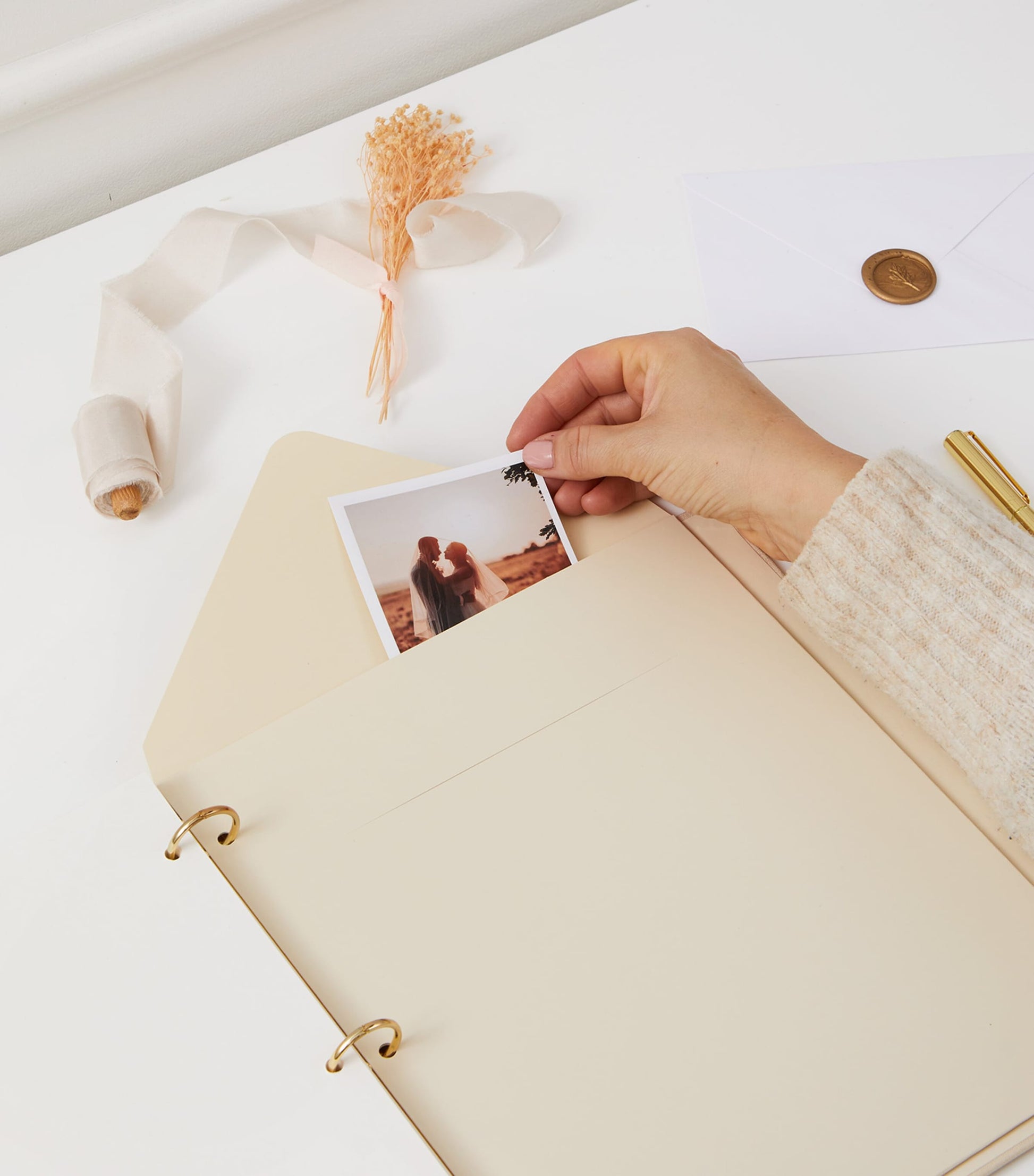 Blush and Gold Our Wedding Day Photo Album