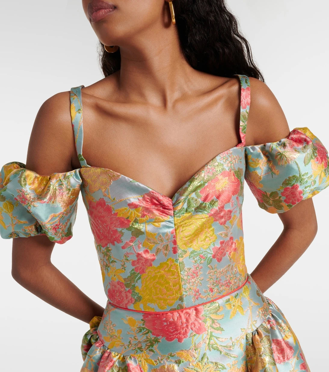 Markarian - Jackie floral jacquard midi dress