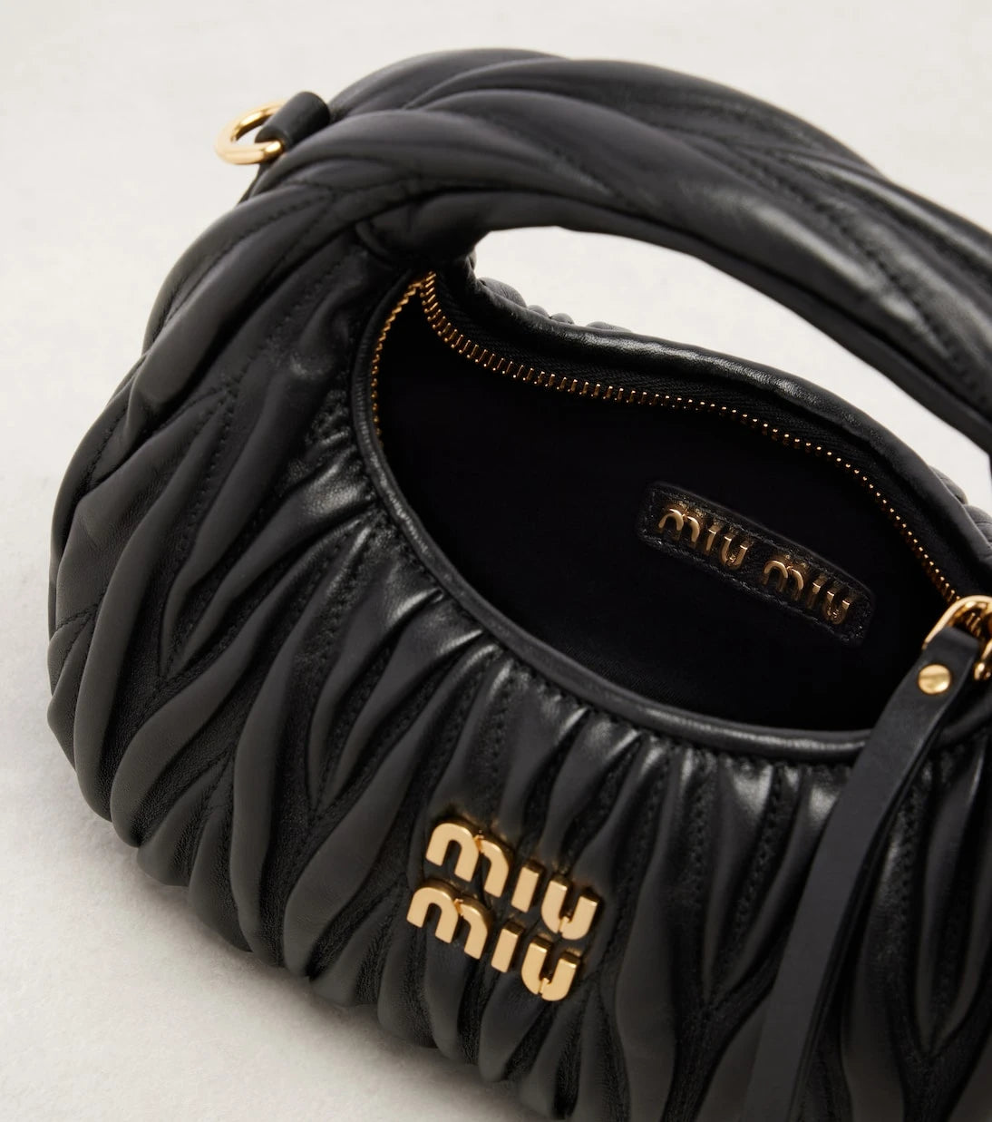 Miu Miu - Wander Mini matelassé leather tote bag