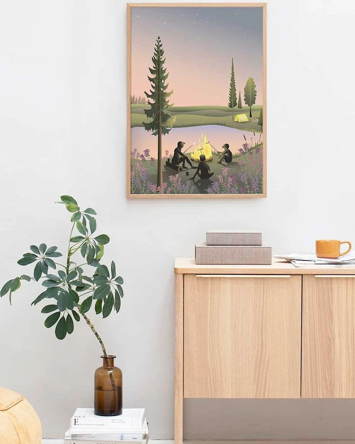 Vissevasse Постер Campfire 50x70 cm