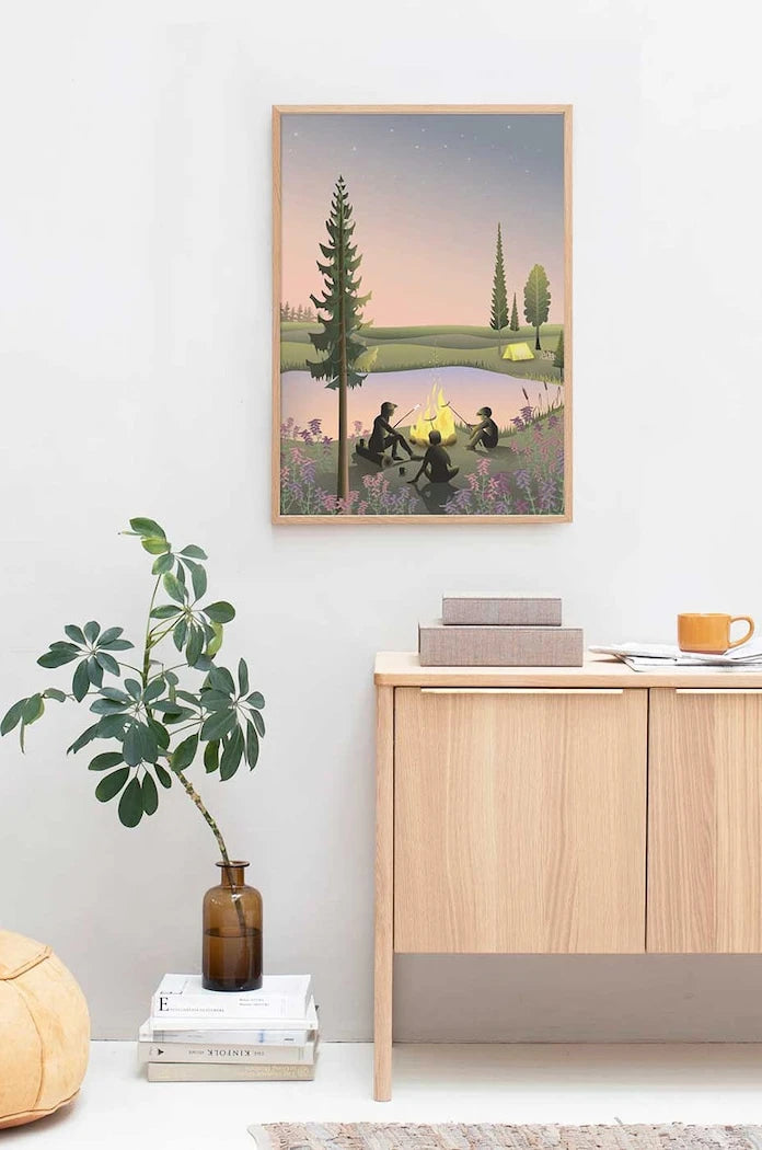 Vissevasse Постер Campfire 50x70 cm