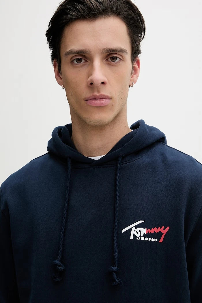 Tommy Jeans суичър с качулка мъжки от памук