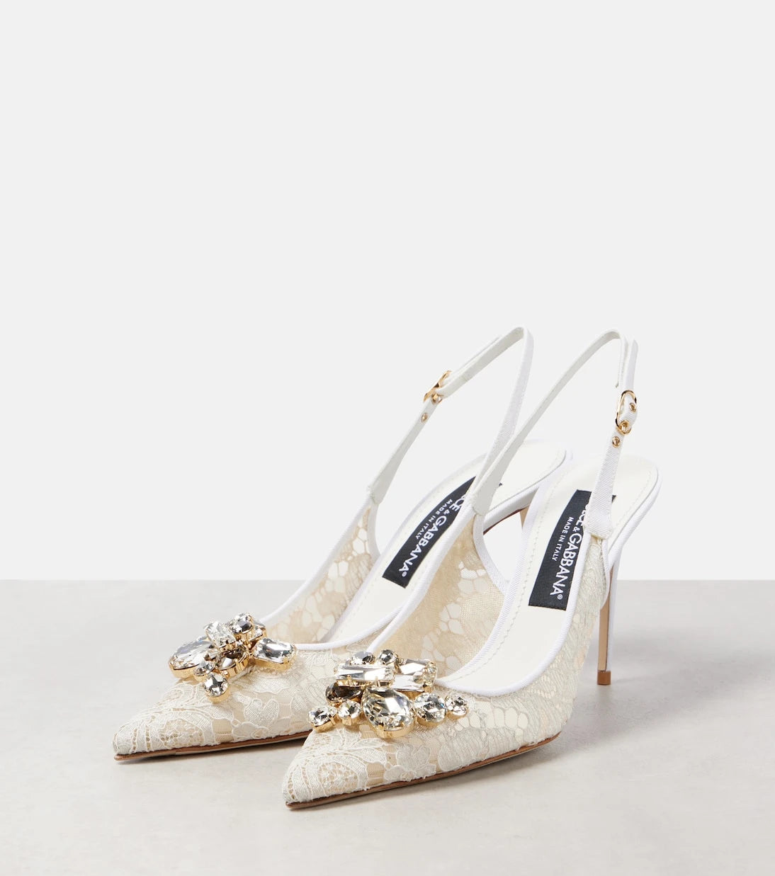 Dolce&Gabbana - Rainbow lace slingback pumps