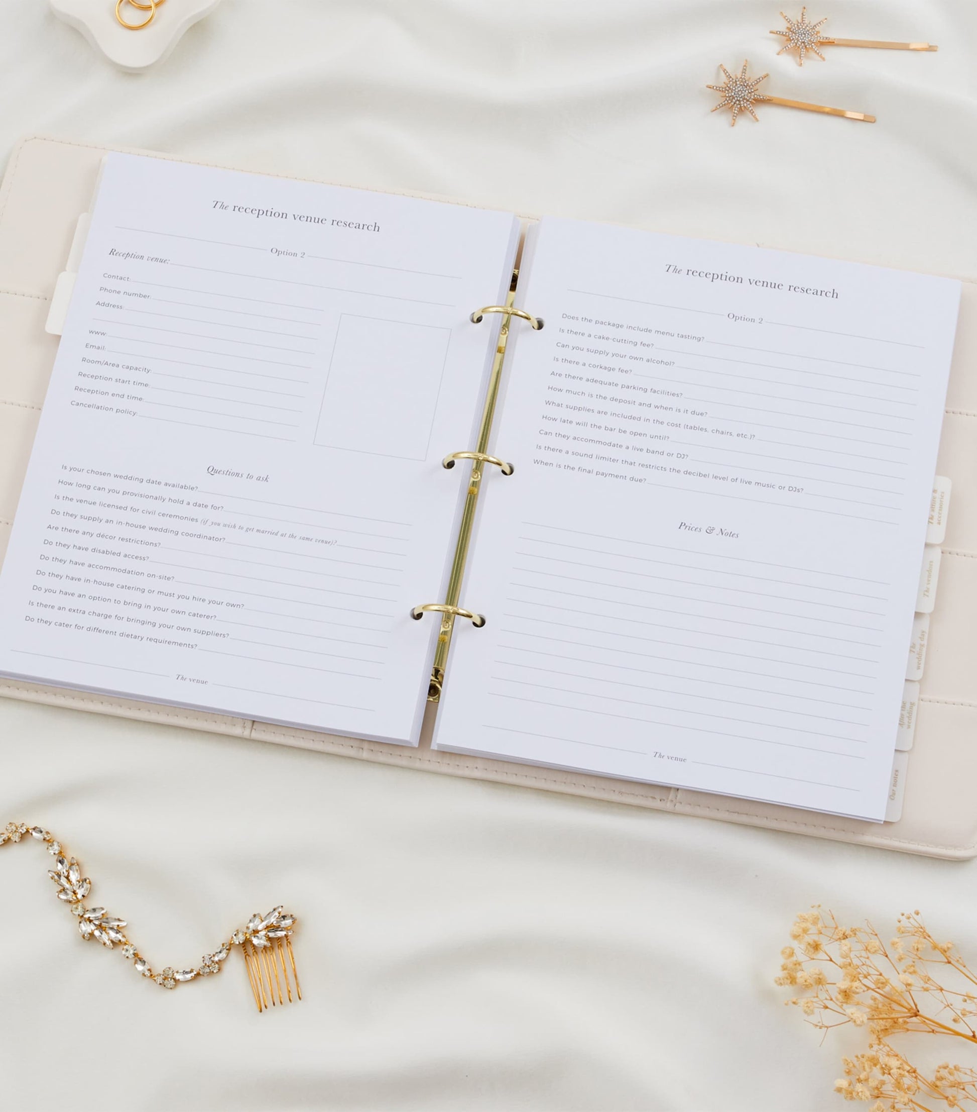 Blush and Gold Our Wedding Planner Binder