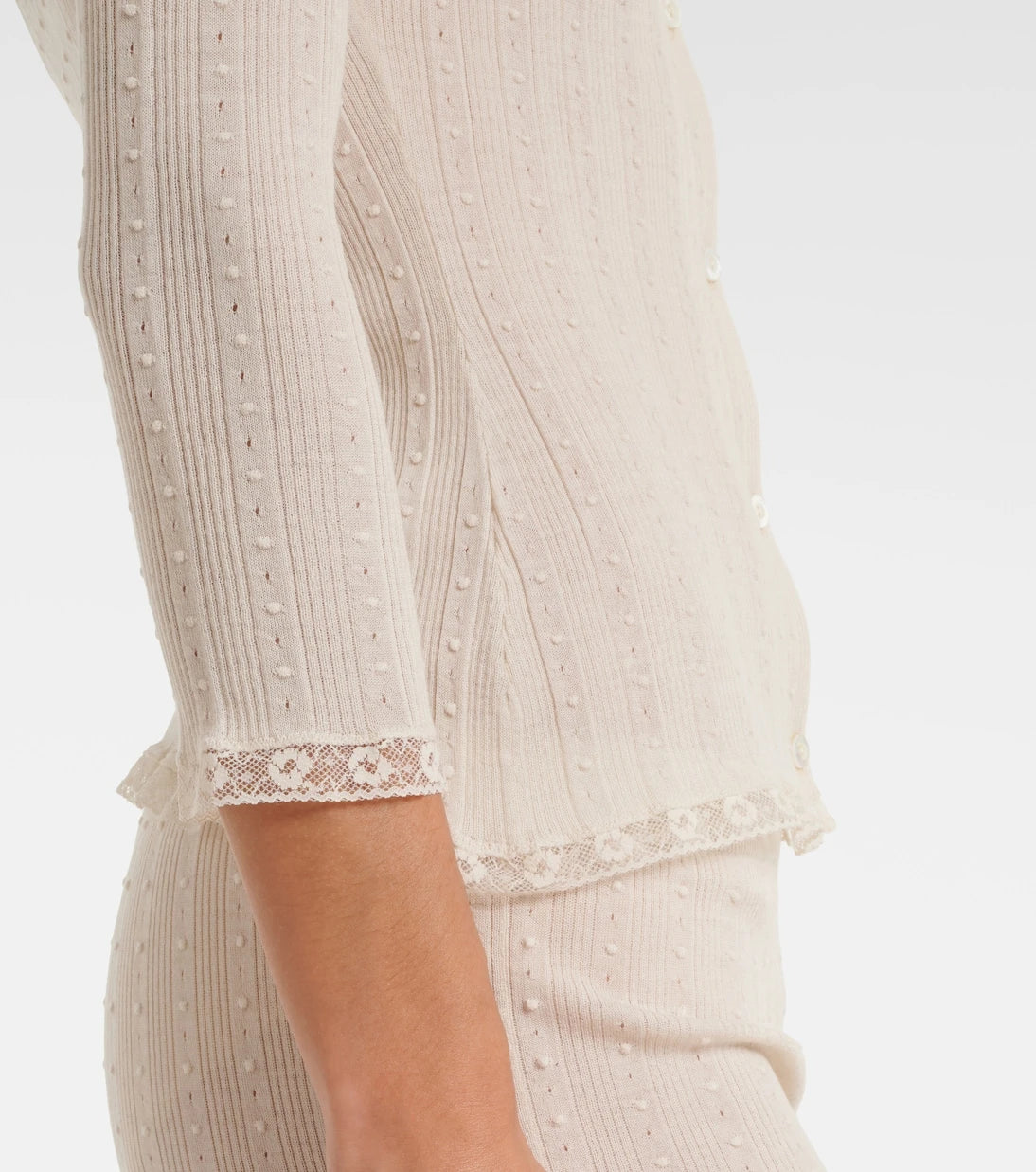 Gucci - Lace-trimmed wool cardigan