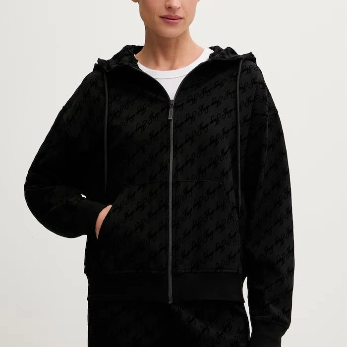 HUGO kadın pamuklu ev sweatshirt FLOKKY_JACKET