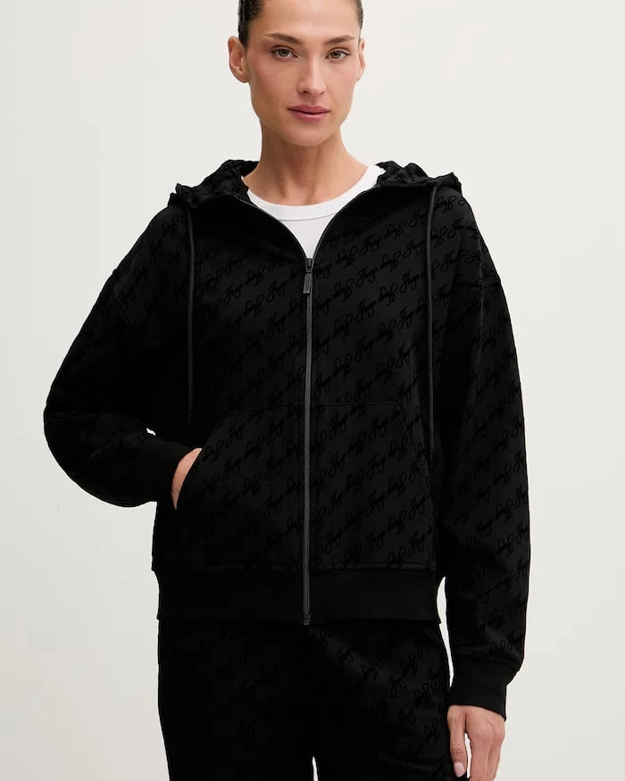 HUGO kadın pamuklu ev sweatshirt FLOKKY_JACKET