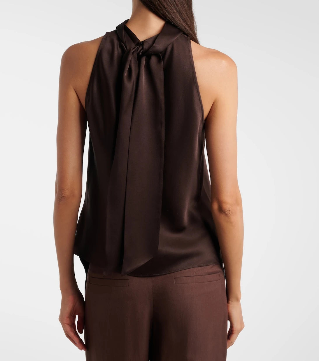 Brunello Cucinelli - Asymmetric silk satin top