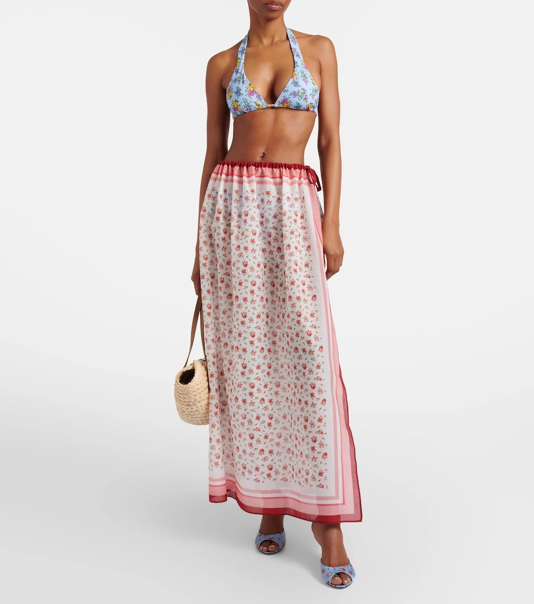 Dolce&Gabbana - Floral cotton beach cover-up
