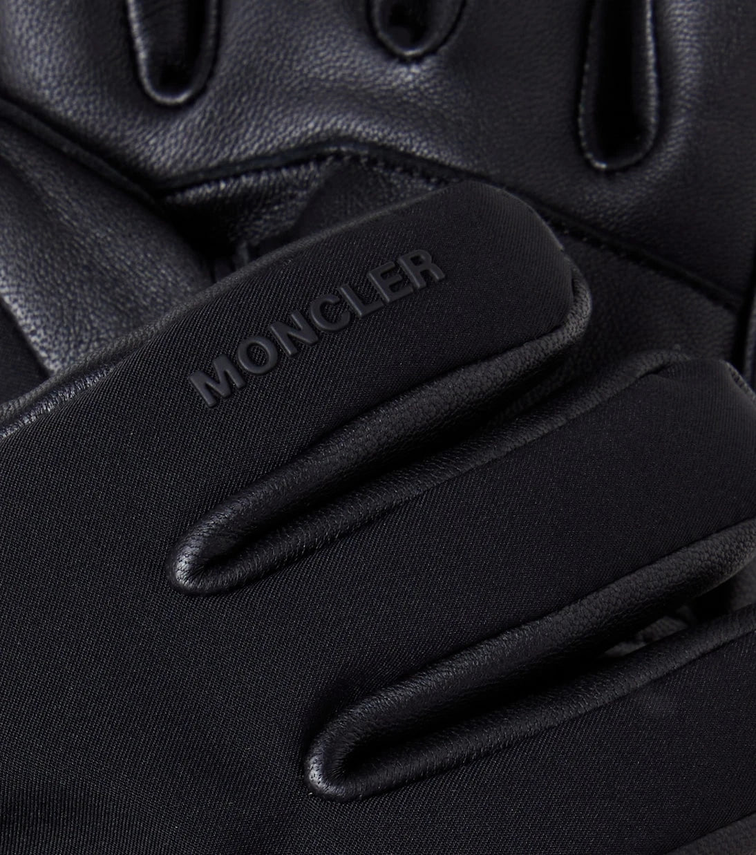 Moncler Grenoble Enfant - قفازات تزلج مكسوة بالجلد