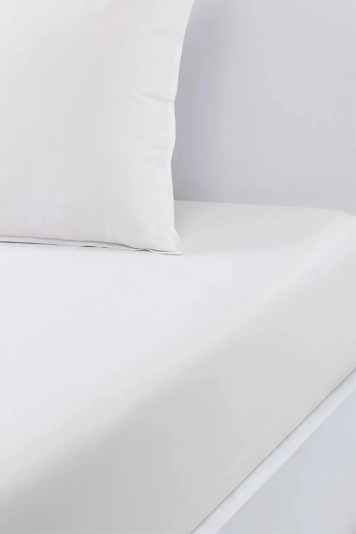 Памучен чаршаф с ластик BOSS BEBOSS White 90 x 200 cm