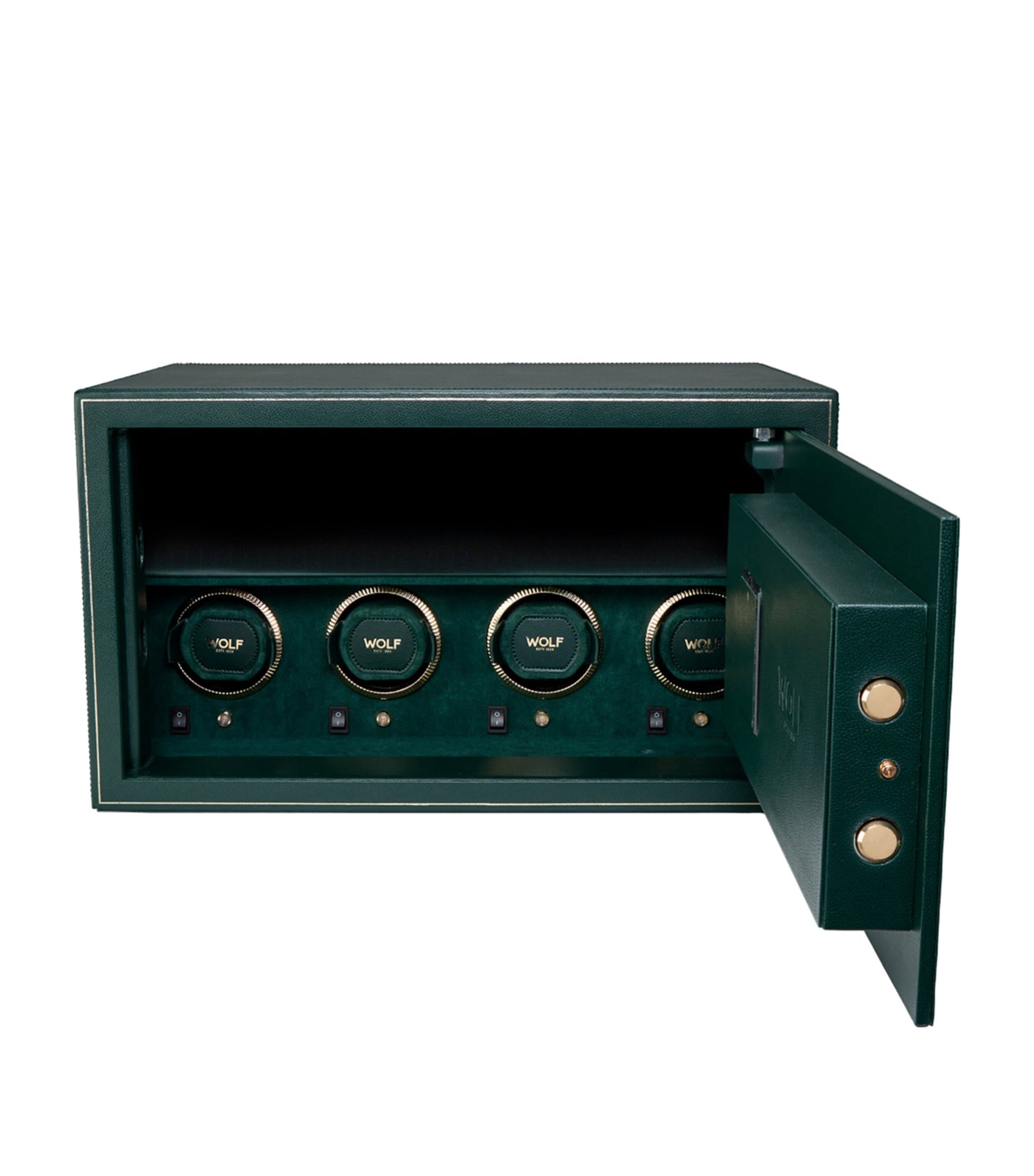 Vegan Leather 4-Piece The Den Watch Winder Safe