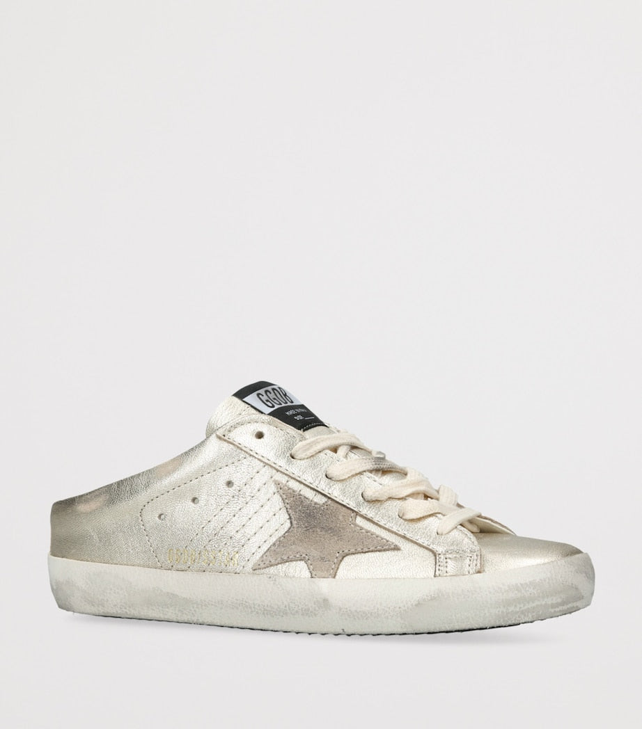 Gold Leather Super Star Sabot Low-Top Sneakers