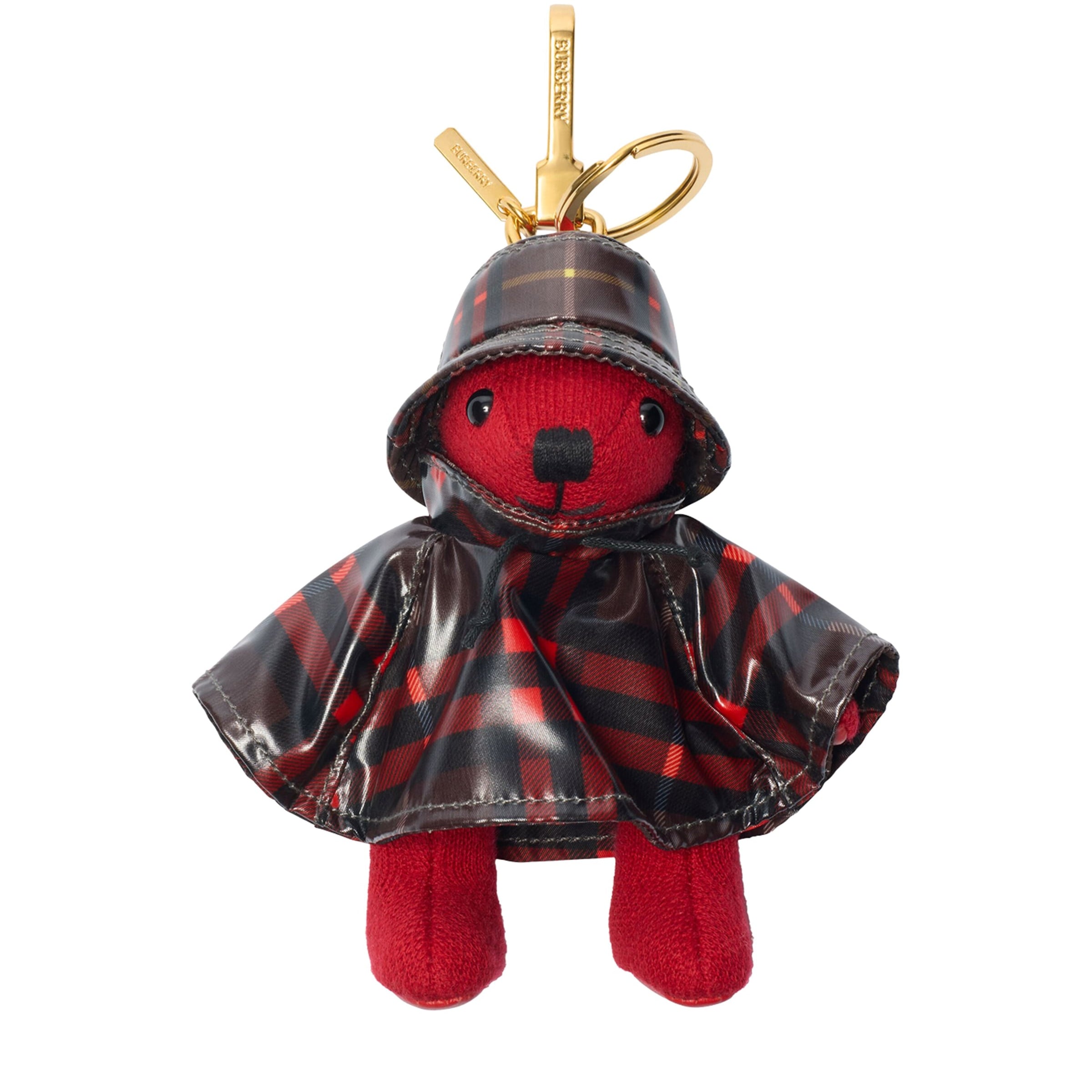 Red Wool-Cashmere Thomas Bear Keyring