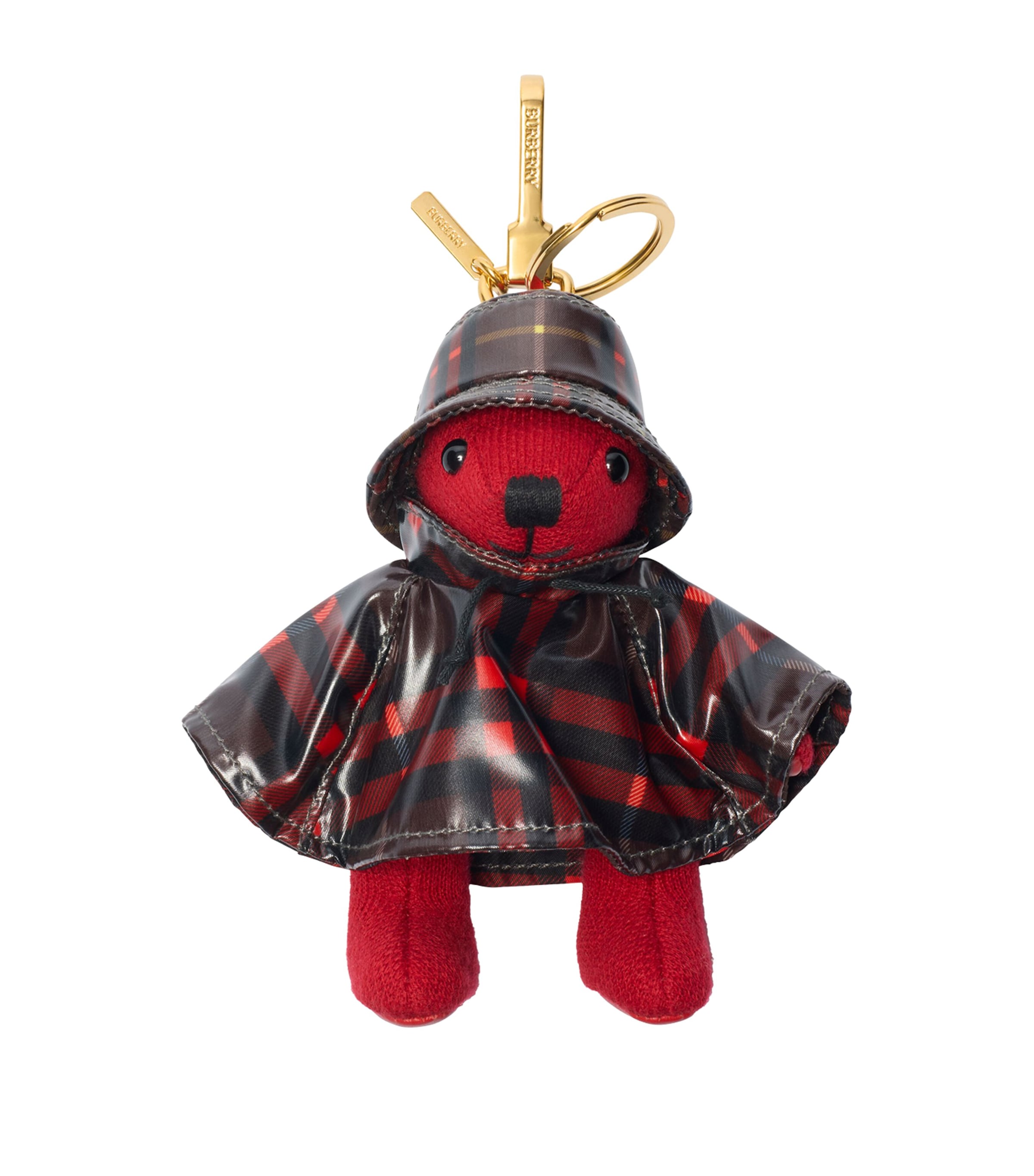 Red Wool-Cashmere Thomas Bear Keyring