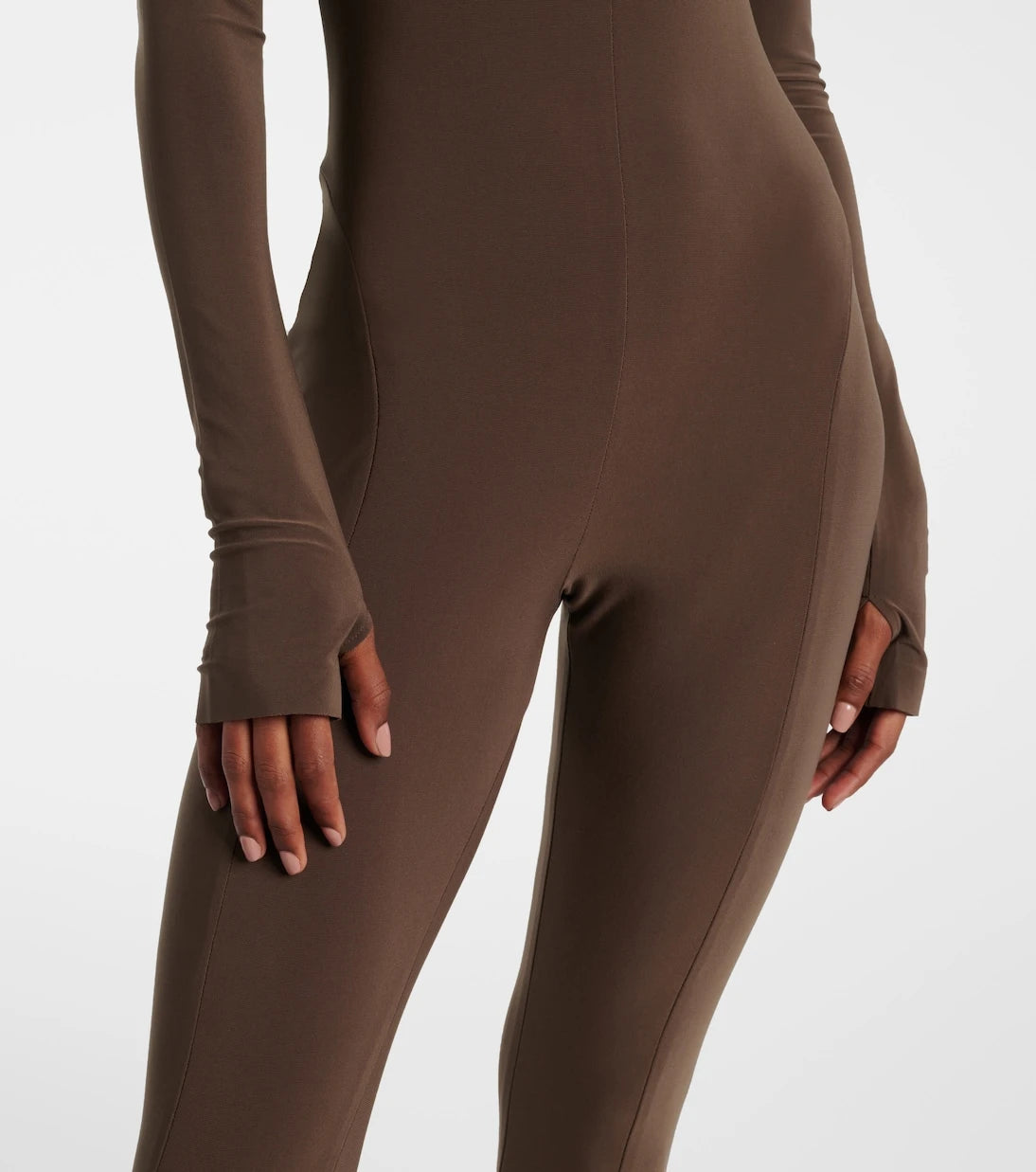 Norma Kamali - Turtleneck jersey jumpsuit
