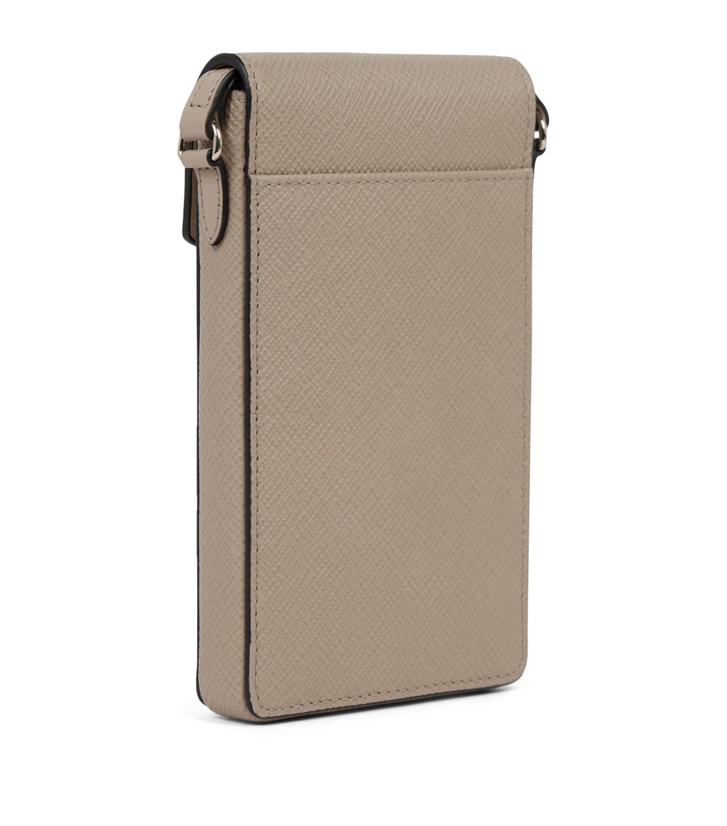 Smythson Leather Panama Envelope Phone Case