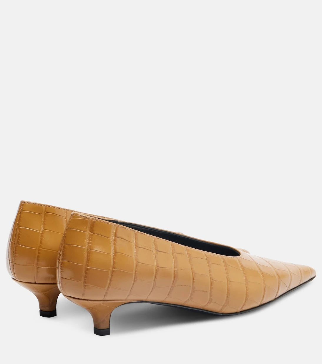 Toteme - 35 Croc-effect leather pumps