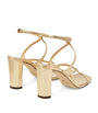 Gold Azie 85 Leather Heeled Sandals
