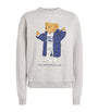 Grey Cotton-Blend Polo Bear Sweatshirt