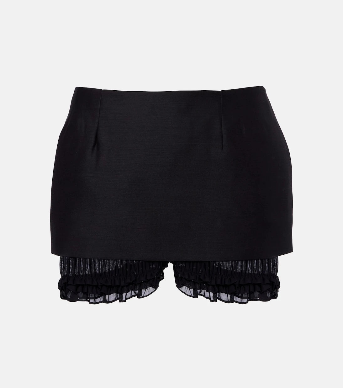 Magda Butrym - Ruffled wool and silk skort