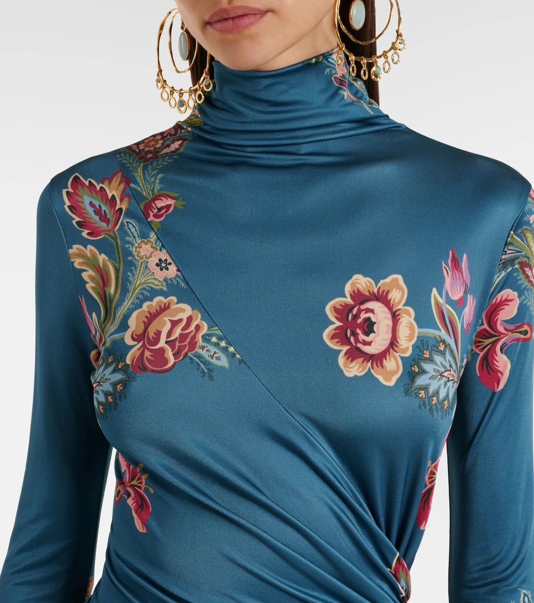 Etro - فستان ميدي مطبوع