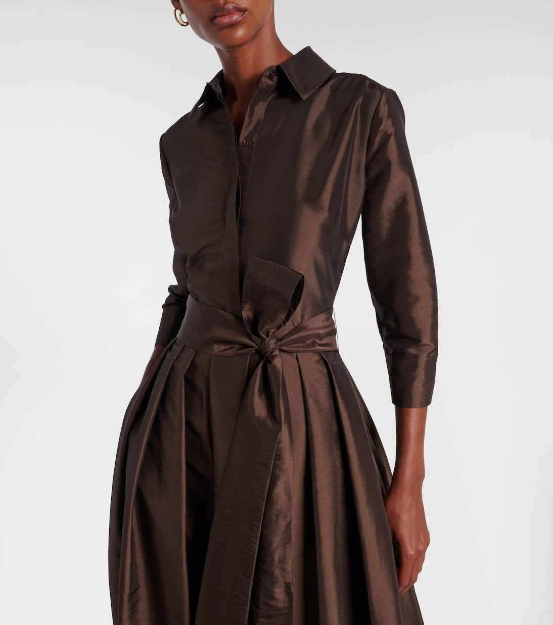 Simkhai - Julip belted taffetta gown