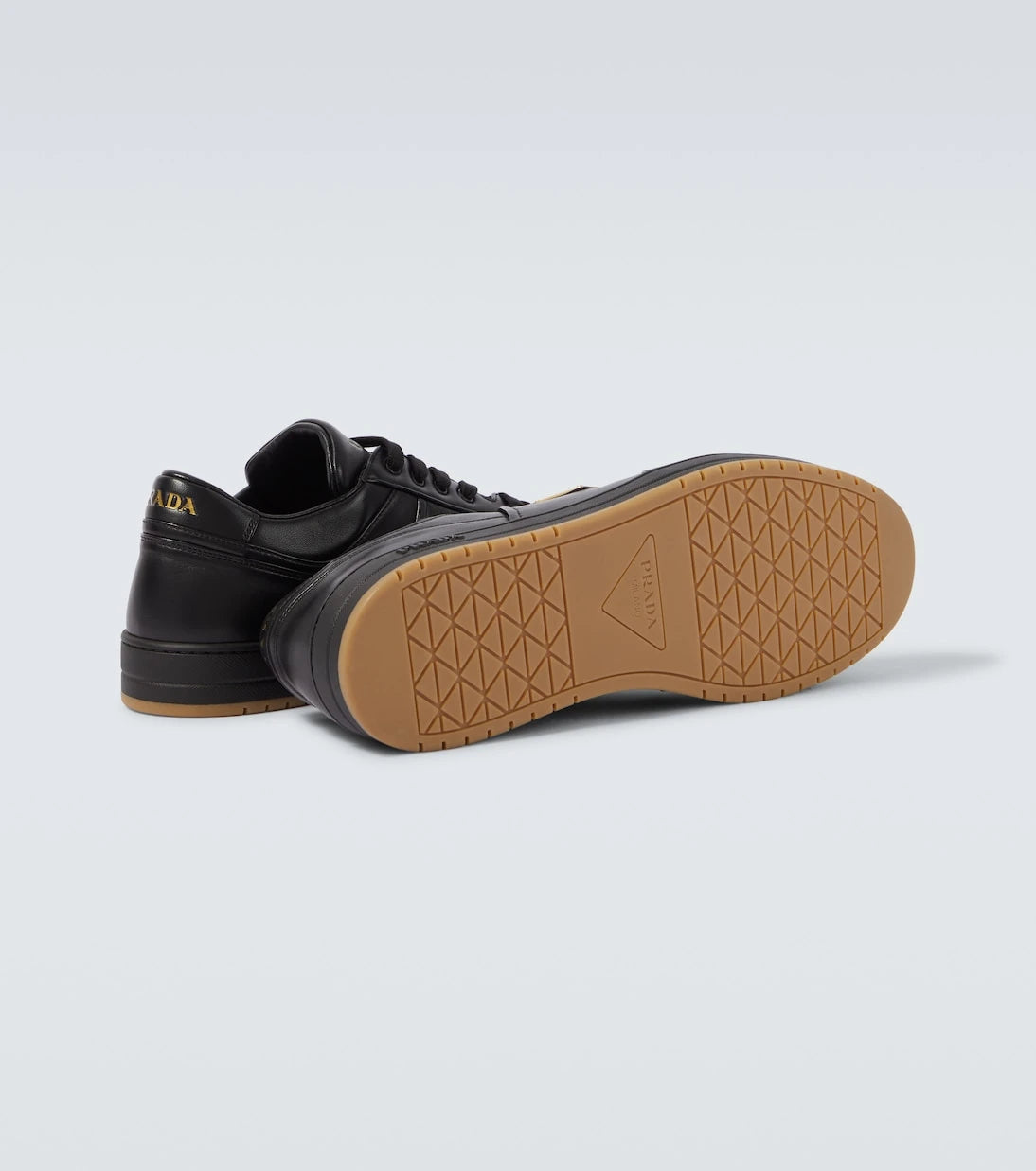 Prada - Downtown leather sneakers