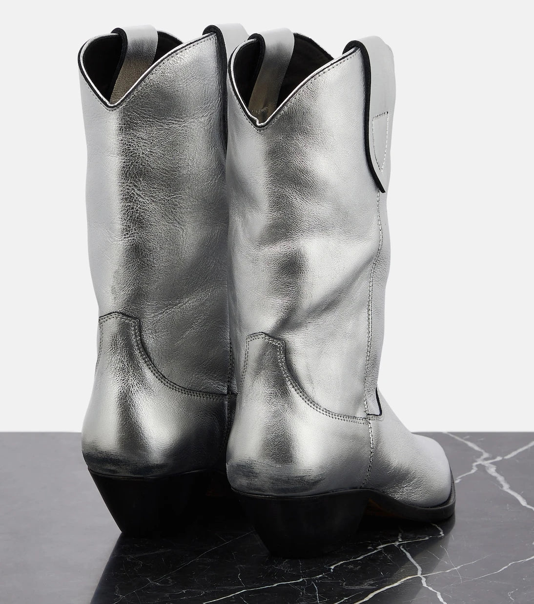 Isabel Marant - Duerto metallic leather cowboy boots