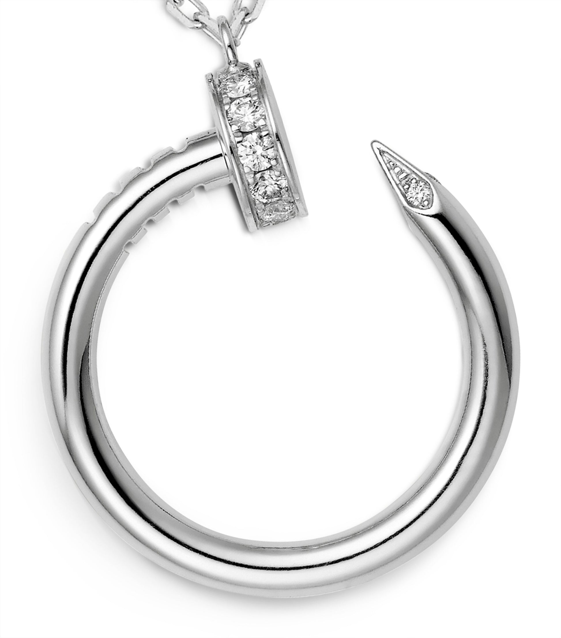 Cartier White Gold and Diamond Juste un Clou Necklace