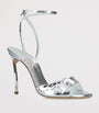 Casadei Metallic Leather Blade Heeled Sandals 100