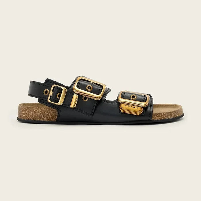 AllSaints Düz Tabanlı Kadın Deri Sandalet Staffa Sandal