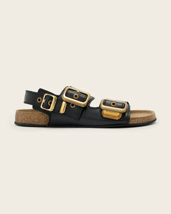 AllSaints Düz Tabanlı Kadın Deri Sandalet Staffa Sandal