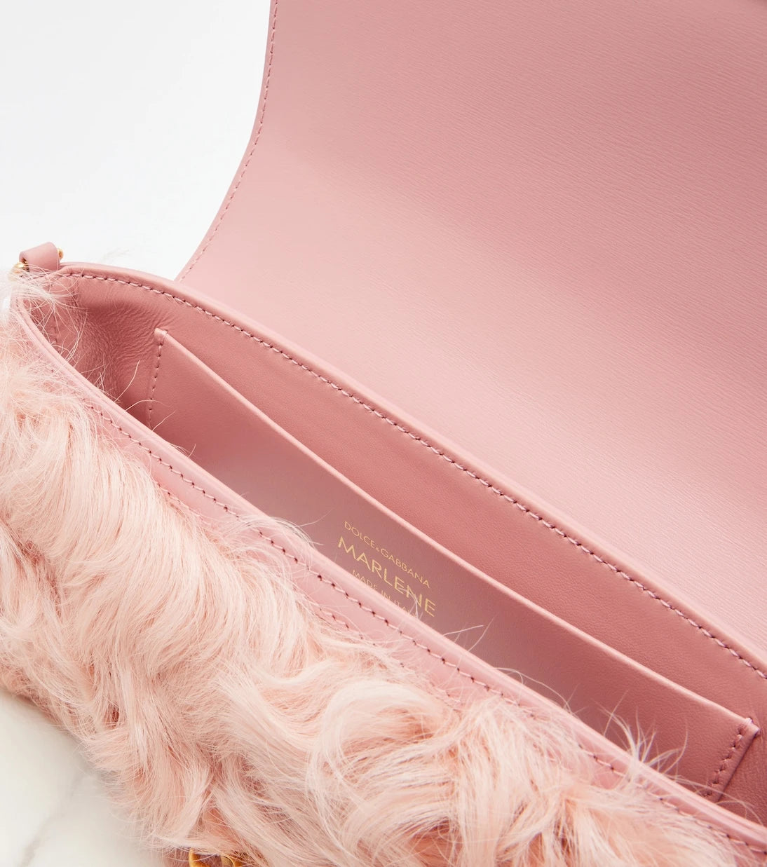 Dolce&Gabbana - Marlene Small shearling shoulder bag