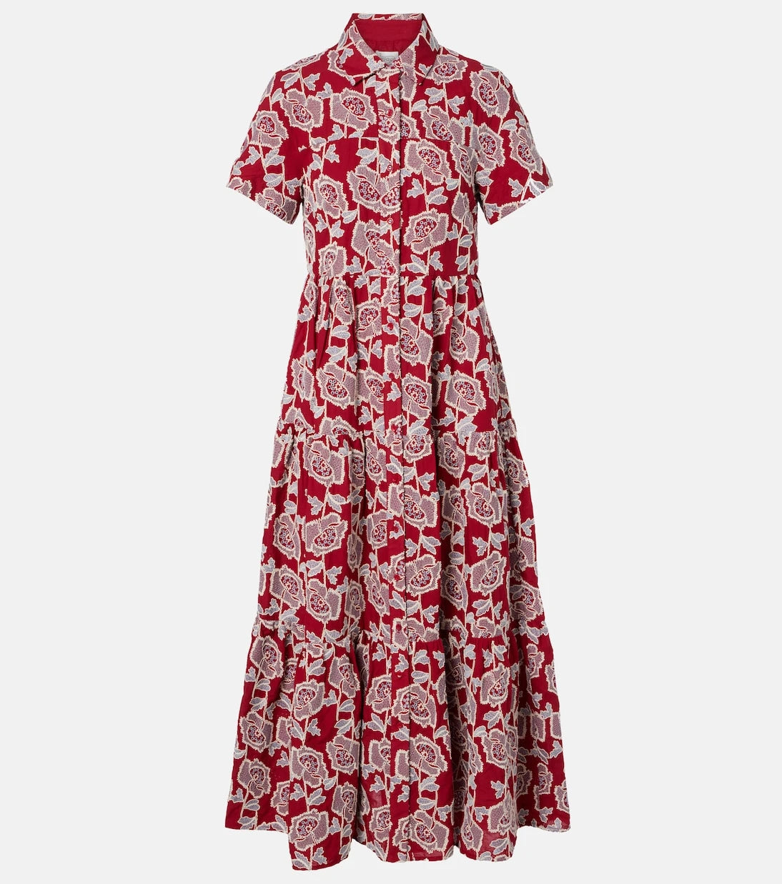 Erdem - Embroidered cotton-blend shirt dress
