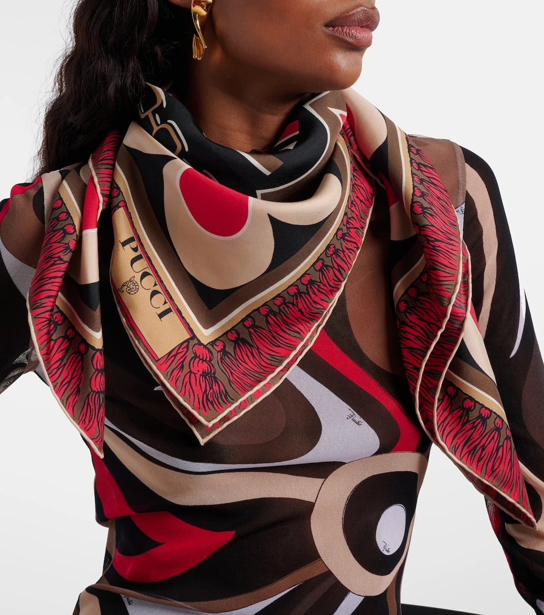 Pucci - Printed silk twill scarf