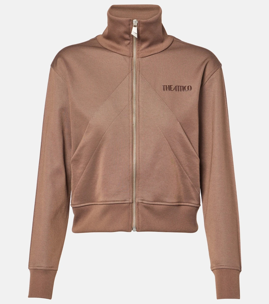 The Attico - Zip-up cotton-blend fleece sweatshirt