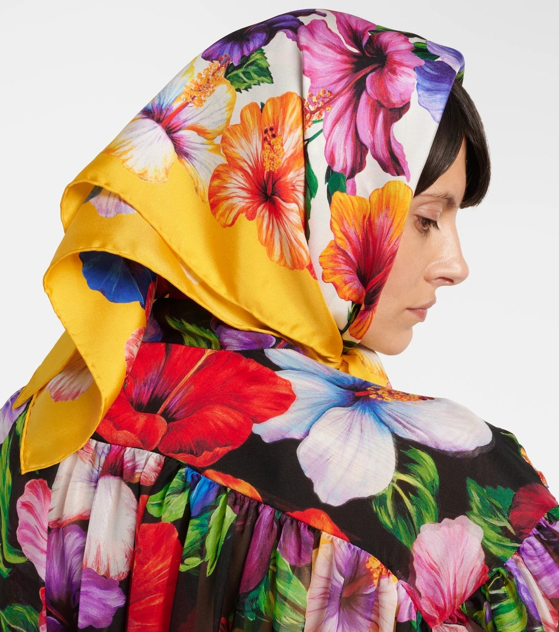 Dolce&Gabbana - Floral silk twill scarf