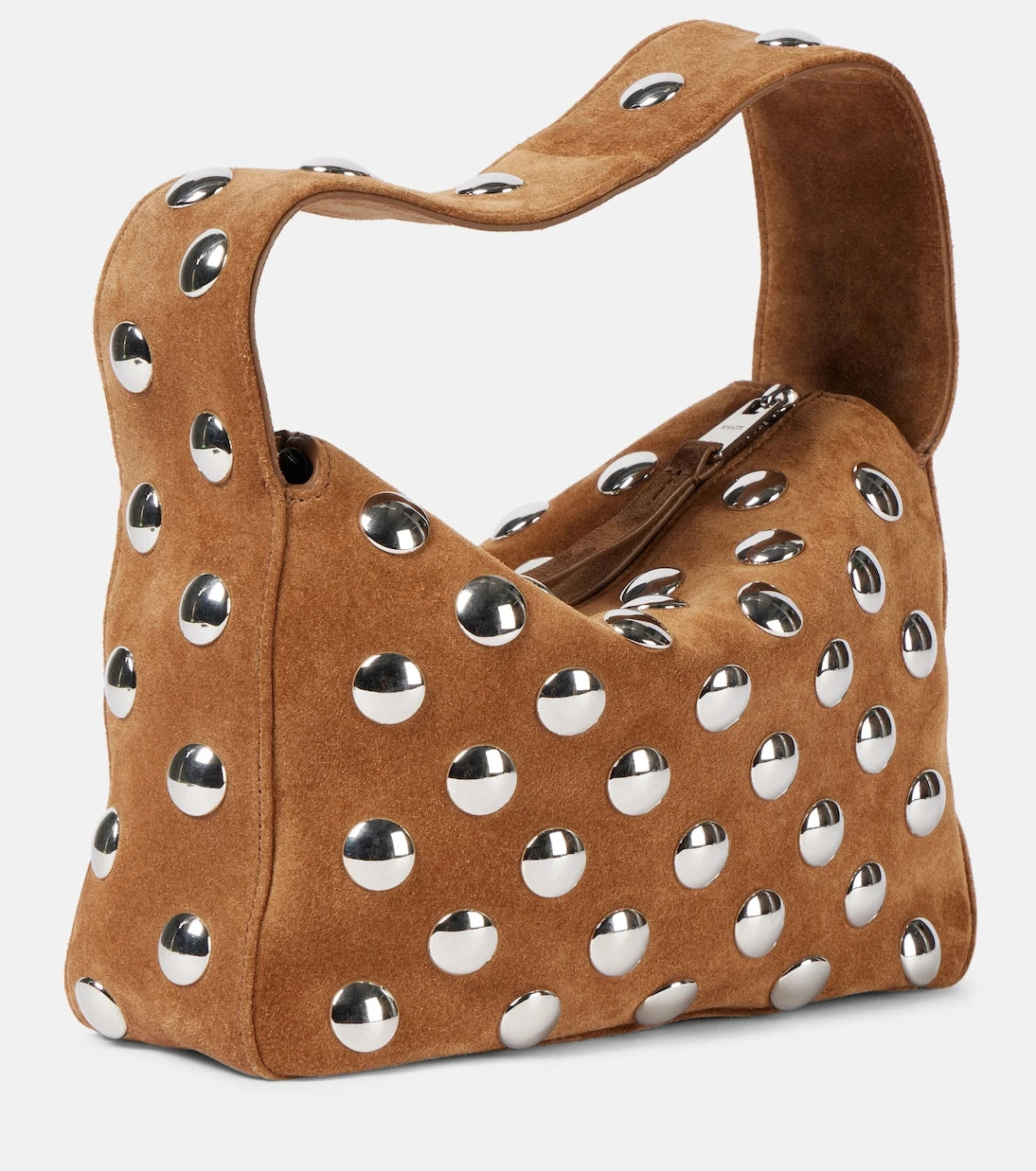 Khaite - Elena Small studded suede shoulder bag