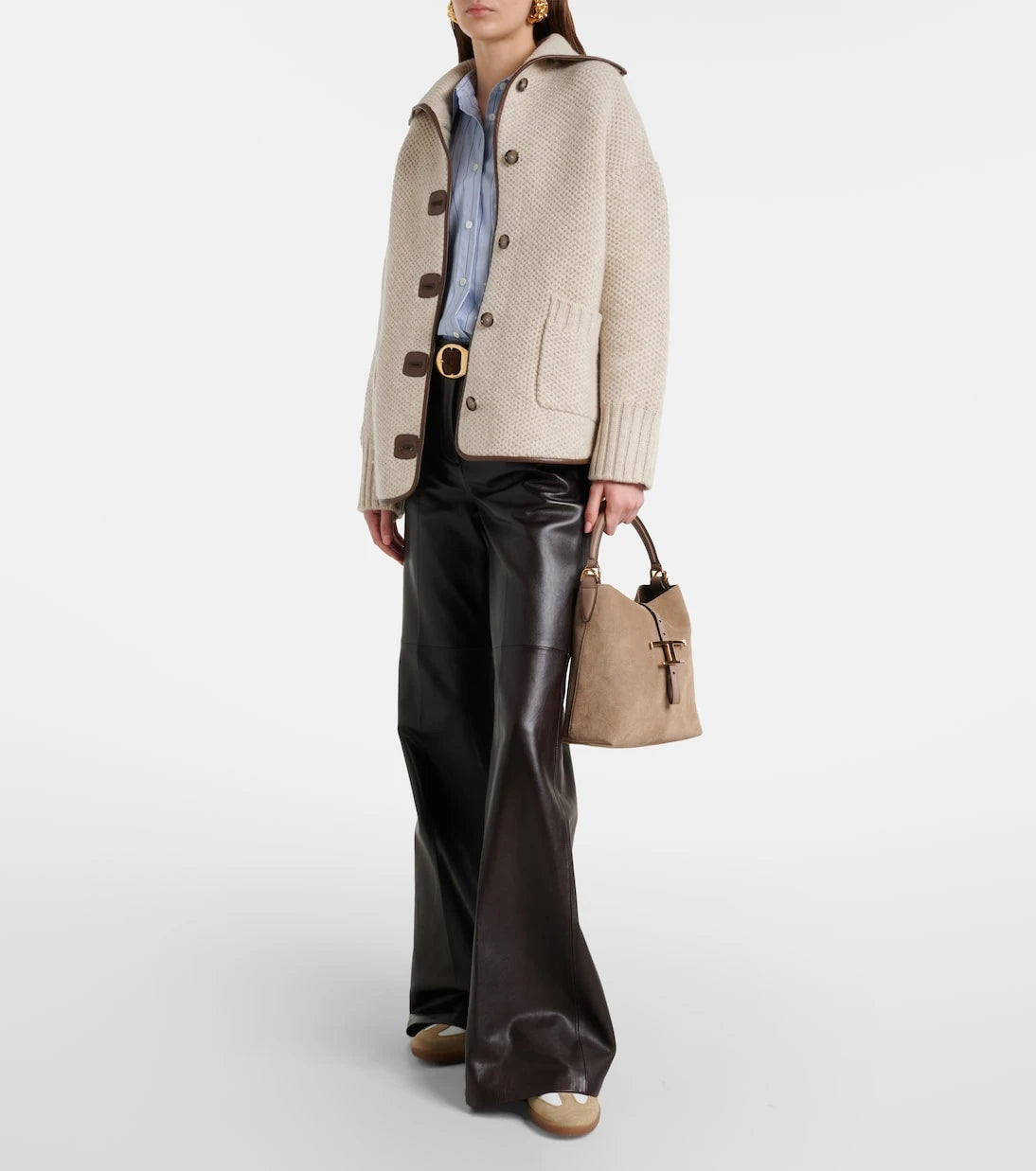 Tod's - حقيبة توتس "تي تايم لس" من الشامواه