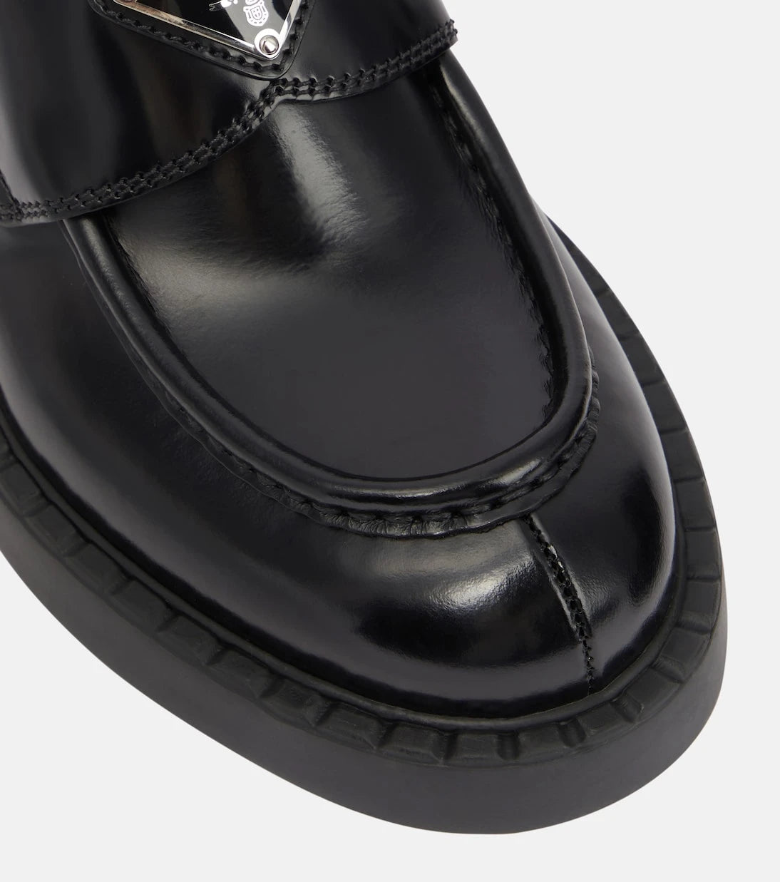 Prada - Platform leather loafers