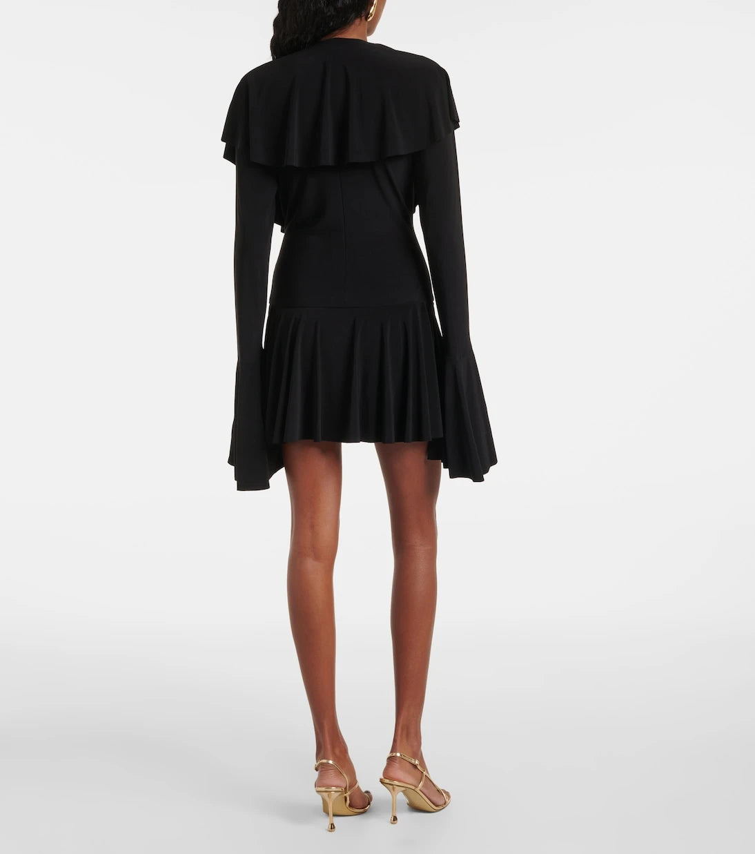Norma Kamali - Ruffled jersey bodysuit dress