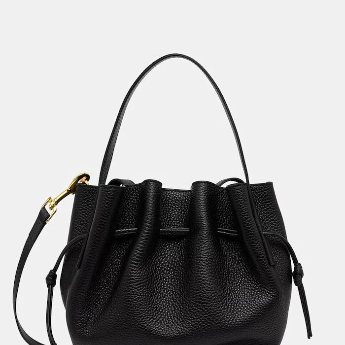 Yuzefi чанта crossbody дамска от кожа MINI SCALLOP