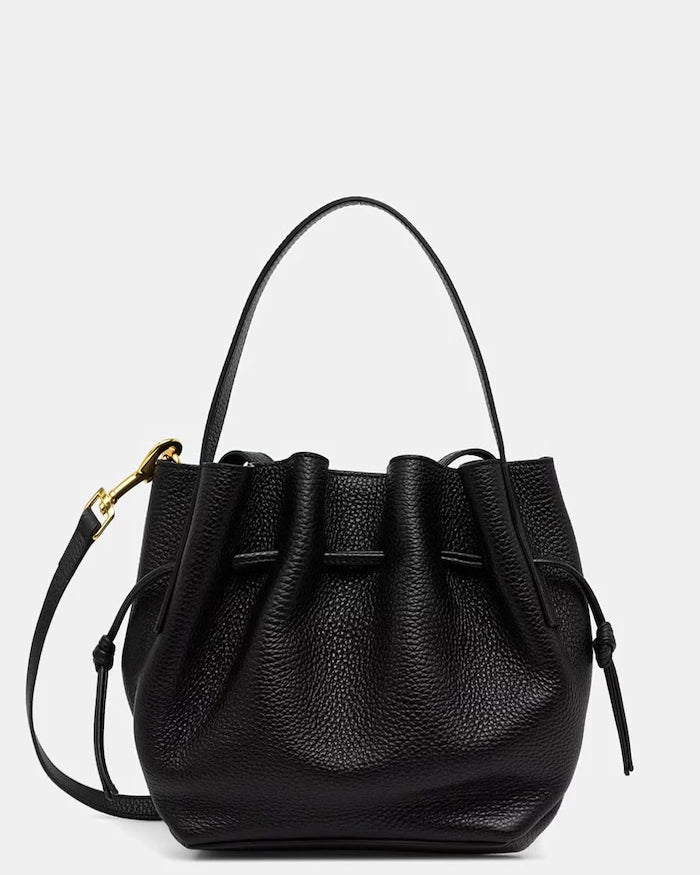 Yuzefi чанта crossbody дамска от кожа MINI SCALLOP