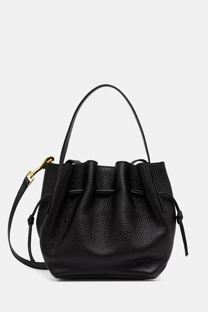 Yuzefi чанта crossbody дамска от кожа MINI SCALLOP