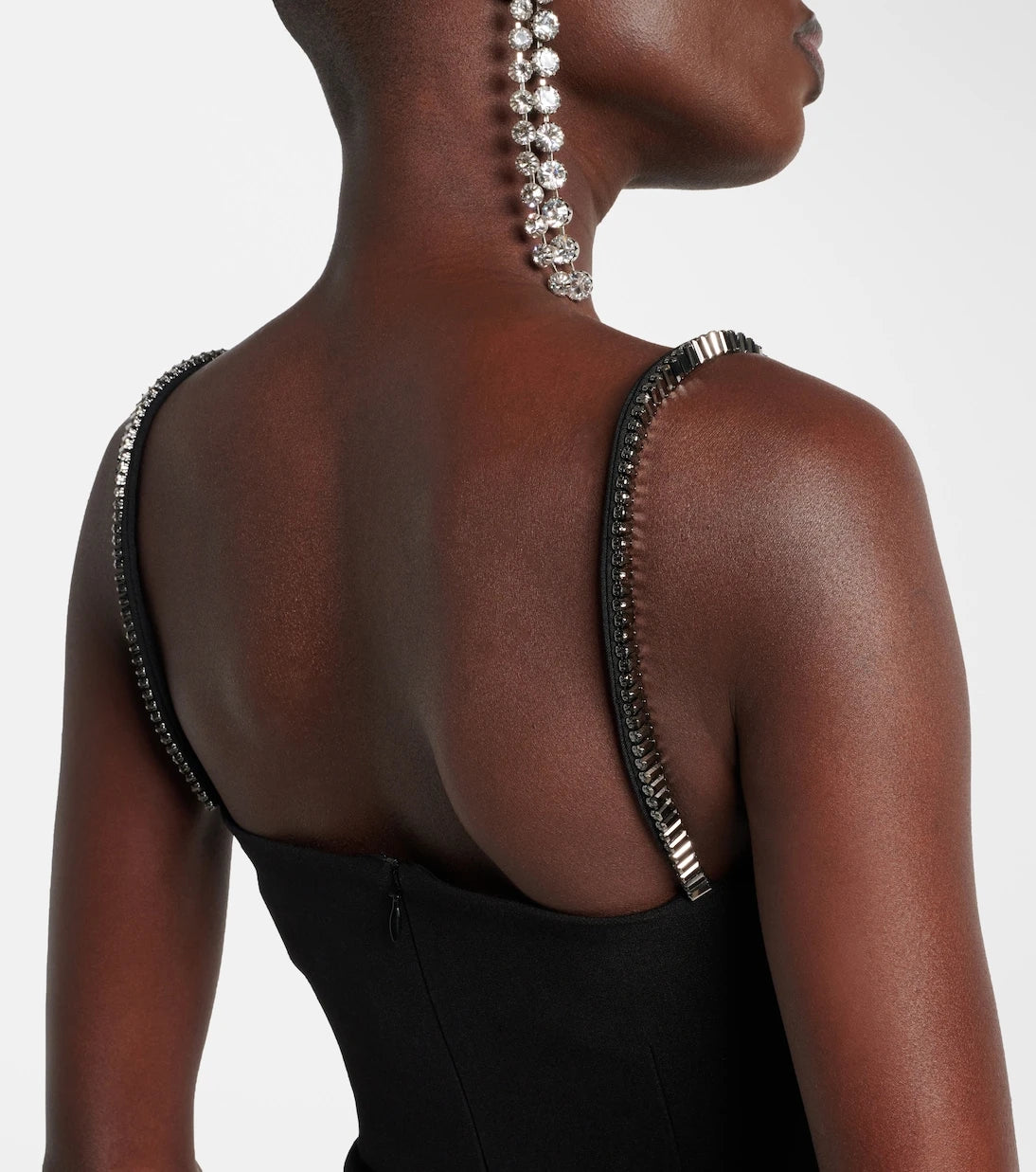 Roland Mouret - Crystal-embellished crêpe minidress