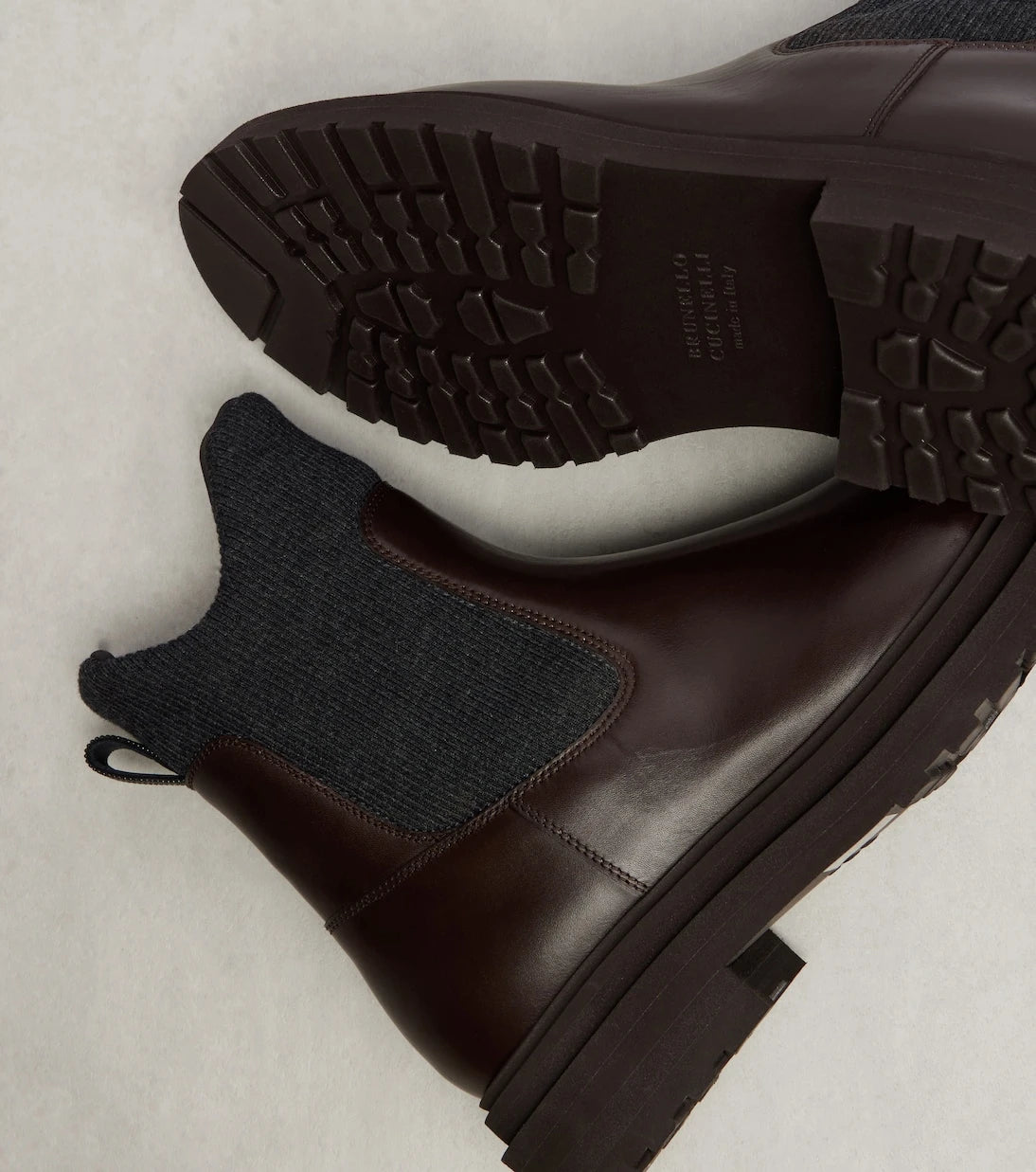 Brunello Cucinelli - Leather sock boots